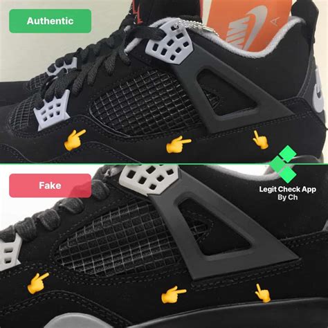 nike air jordan 4 fake vs real|jordan 1 legit check.